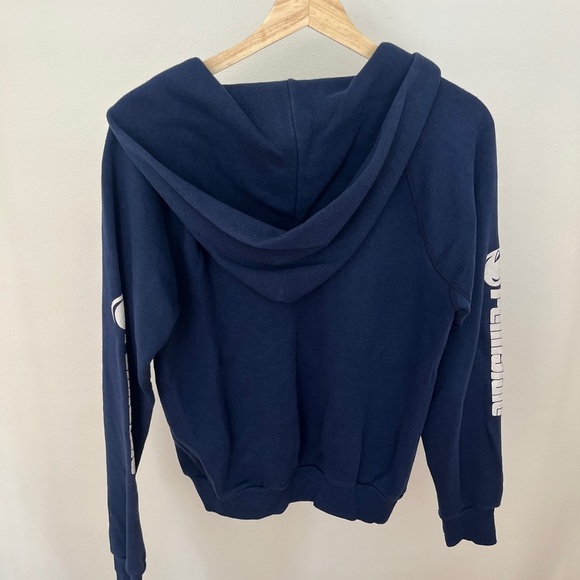 Vintage 80s Penn State Discus Navy Blue Hoodie Sweatshirt - Picture 4 of 4